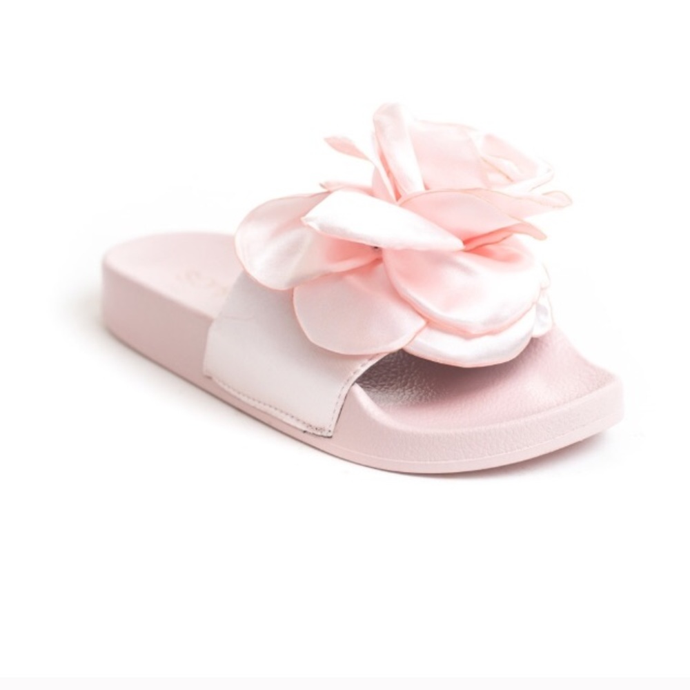 Woman Size 11 Floral accent slides or sandals
